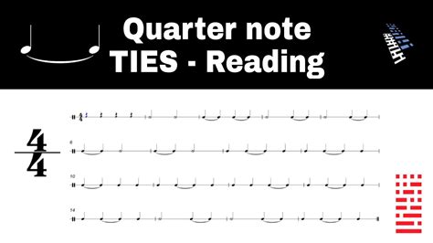 Quarter Note Ties Super Easy Rhythm Reading Exercises Youtube