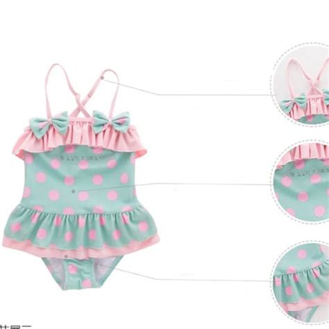 New Summer 2018 Baby Girls Swim Wear Two Pieces Swimsuit With Dot