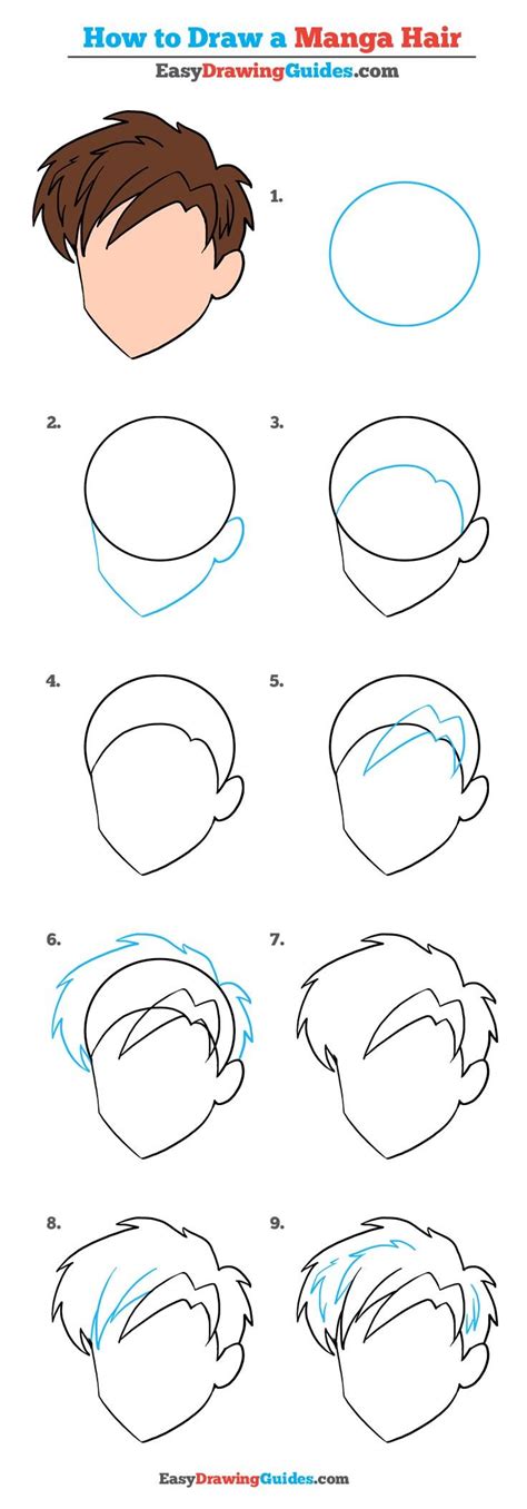 How To Draw Manga Hair Really Easy Drawing Tutorial
