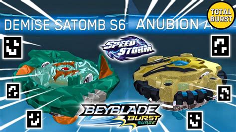 DEMISE SATOMB S6 ANUBION A6 DUAL PACK QR CODES BEYBLADE BURST SURGE