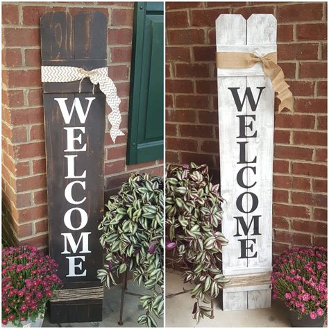 Welcome Sign Welcome Sign For Front Door Front Porch Decor Etsy