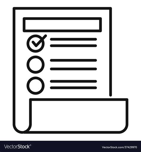 Attestation Icon Outline Style Royalty Free Vector Image