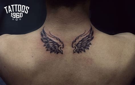 Angel Wings Tattoo On Back Of Neck Men Best Tattoo Ideas