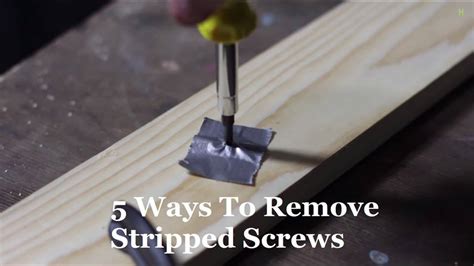 5 Ways To Remove Stripped Screws Lifehack