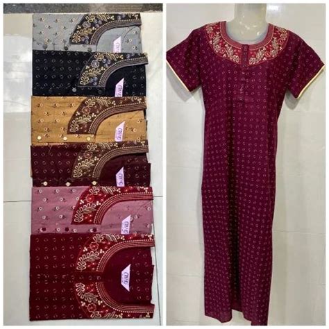 Cotton Nighty Embroidery At Rs 230piece Ladies Nightgown In Ulhasnagar Id 26053971655