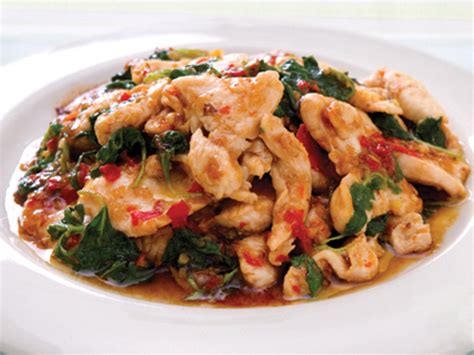 One of my favourite dishes that incorporates all of these ingredients is pad gra prao (also often spelled pad ka prow). Pad Ka-Prao - Lanta Lapaya Resort