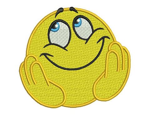 Emoji 6 Machine Filled Embroidery Instant Digital Download Embroidery