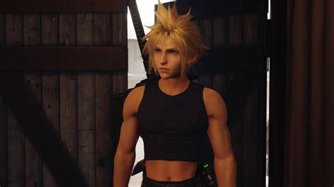 Shirtless Cloud And Crop Top At Final Fantasy Vii Remake Nexus Mods