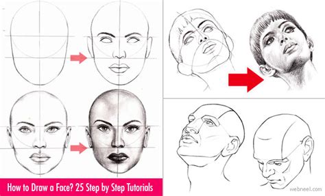 Easy drawing tips for beginners. How to Draw a Face - 25 Step by Step Drawings and Video ...