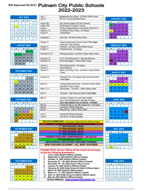 Putnam City Schools Calendar 2022 2023 And Holidays