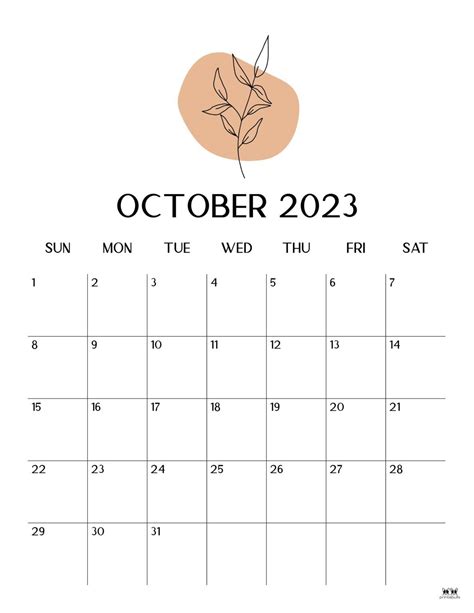 October 2023 Calendars Artofit