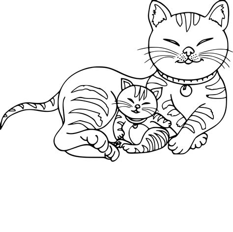 Coloriage Chat et chaton gratuit à imprimer Coloriages info