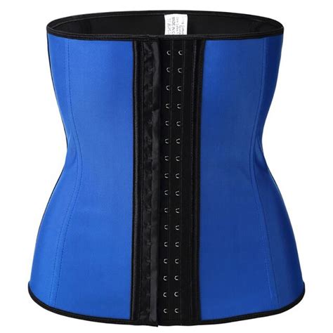 buy women latex rubber waist trainer body shaper long torso slimming belt waist