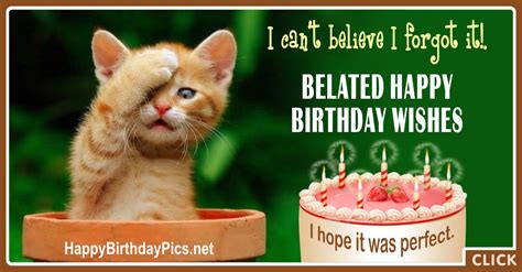 Happy Belated Birthday Images With Cats