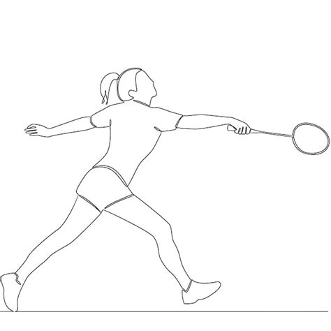 Premium Vector Badminton Player Continuous Line Drawing Vector Line Art