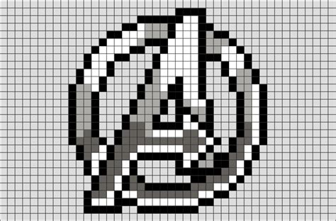 Avengers Logo Pixel Art From Avengers Logo Superheroes