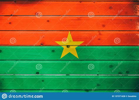 National Flag Of Burkina Faso Stock Photo Image Of Painted National