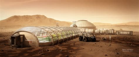 Human Mars Mars Base By Bryan Versteeg