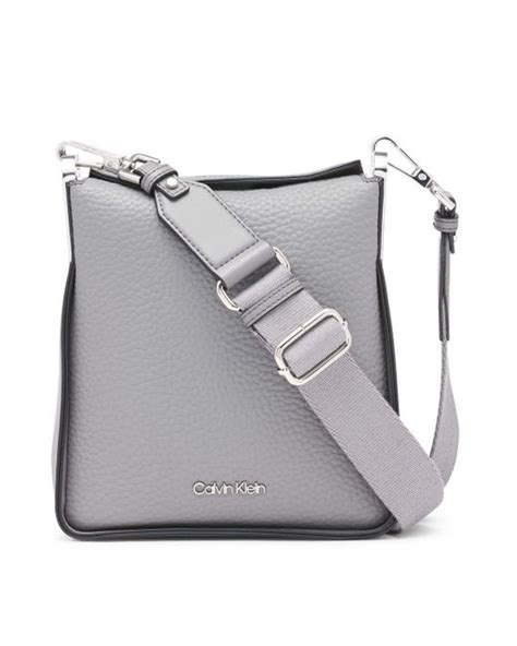 Calvin Klein Fay Northsouth Small Crossbody In Gray Lyst