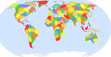 Mapamundi Político Mudo 🥇 Mapa Del Mundo En Blanco Sin Nombres