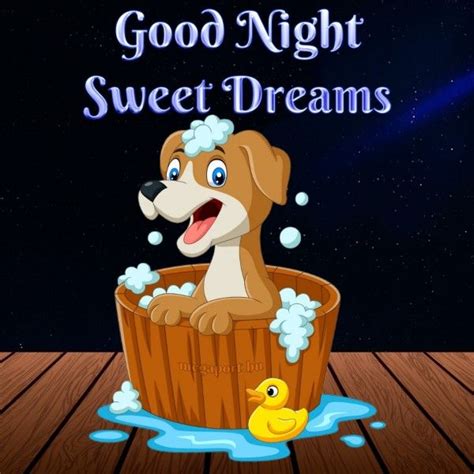 Animated Good Night Dog Greenwallpapersforiphone7