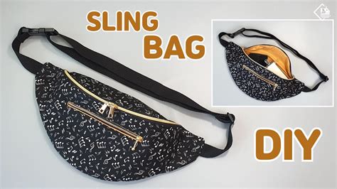 Diy Double Zipper Sling Bag Fanny Pack Free Pattern Sewing