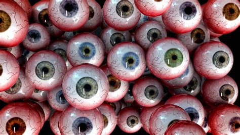 Halloween Eye Balls Screen Full Of Scary Bloody Eyeballs Looking Around