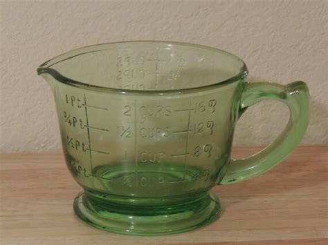 Depression Glass Green Hazel Atlas 2 Cup Measuring Cup