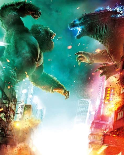 Godzilla Vs Kong Textless Poster Hd In Godzilla Godzilla Vs Poster My