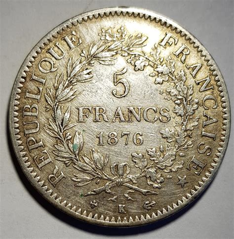 5 Francs Hercule 1876 Argent Métal Forums