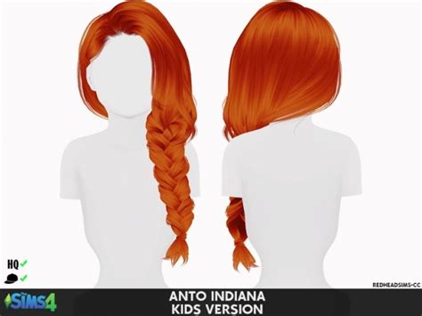 Anto Indiana Hair Kids And Toddler Version At Redheadsims Sims 4 Updates