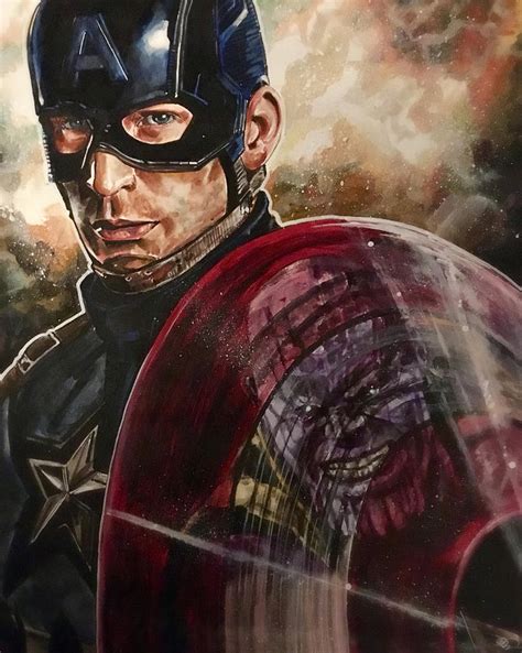 Captain America Painting By Joel Tesch Pixels