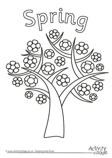 Everyone feels full of life and energy and for many people, this season is the most beautiful time of the year. Spring Tree Colouring Page (With images) | Tree coloring ...