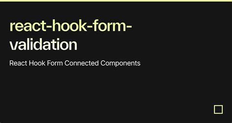 React Hook Form Validation Codesandbox