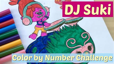 Did you mean muk ? DJ Suki Trolls Coloring Page Color by Number Challenge ...