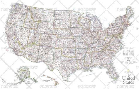 United States Map Published 2006 National Geographic Maps