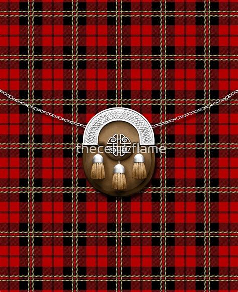 Clan Brodie Red Tartan And Sporran Photographic Prints By