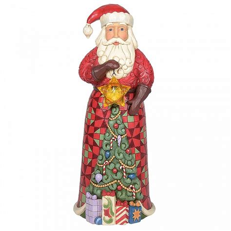 Jim Shore Santa Claus Statue With Lighted Star Large Figurine 6005915