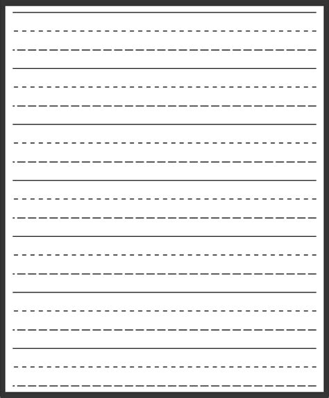 Free Printable Primary Paper Template Primary Writing