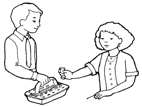Sacrament Tray Coloring Page Coloring Pages