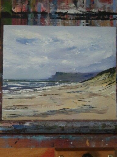 North Coast Shore Oil On Canvas Board 12 X 10 Ins John