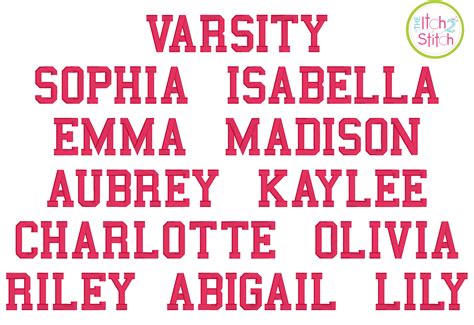 Varsity Embroidery Font