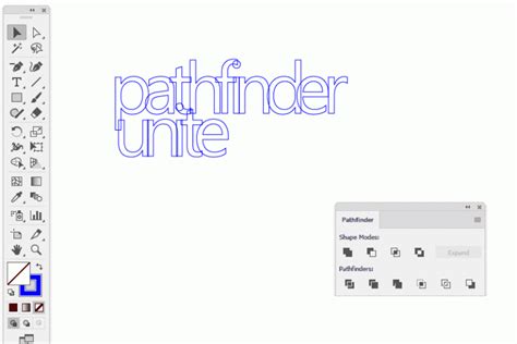 Adobe Illustrator Tools Pathfinder Unite