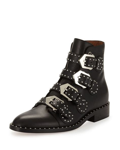 Givenchy Studded Leather Ankle Boot In Black Lyst