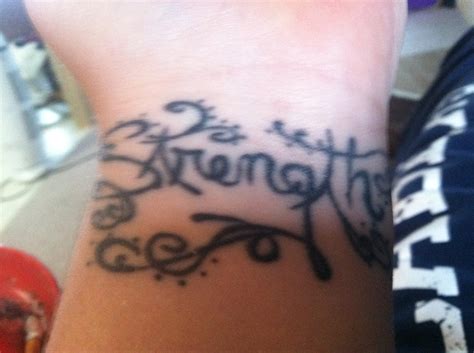 Strength tattoo I got a while back! | Tattoos, Strength tattoo, Tattoos
