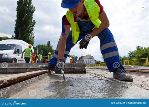 Cement Workers Editorial Stock Image Image Of Domestic 55280334
