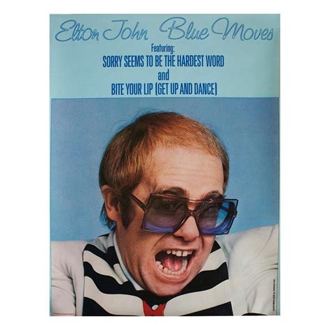 Elton John Blue Moves 1976 Promo Poster Dec 01 2019 Rock