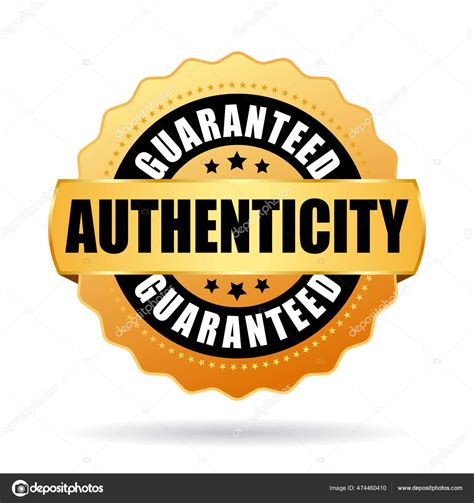 Authenticity Guaranteed Gold Vector Emblem Stock Vector By ©arcady