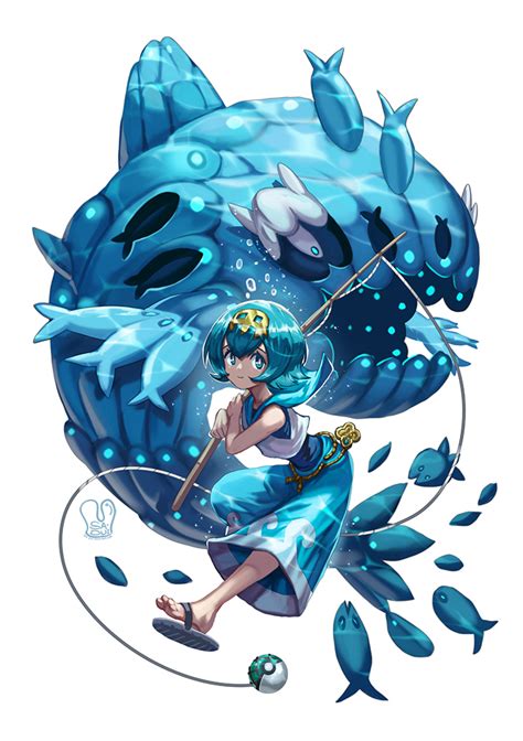 Pokemon Lana And Wishiwashi By Sa Dui On Deviantart