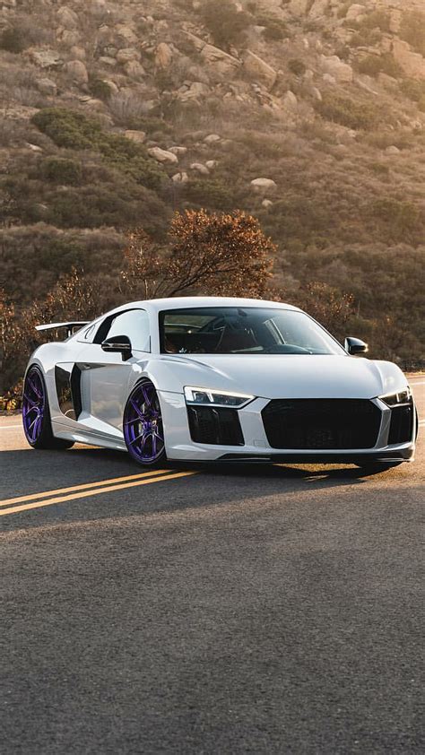 Audi R8 Spyder Wallpaper White